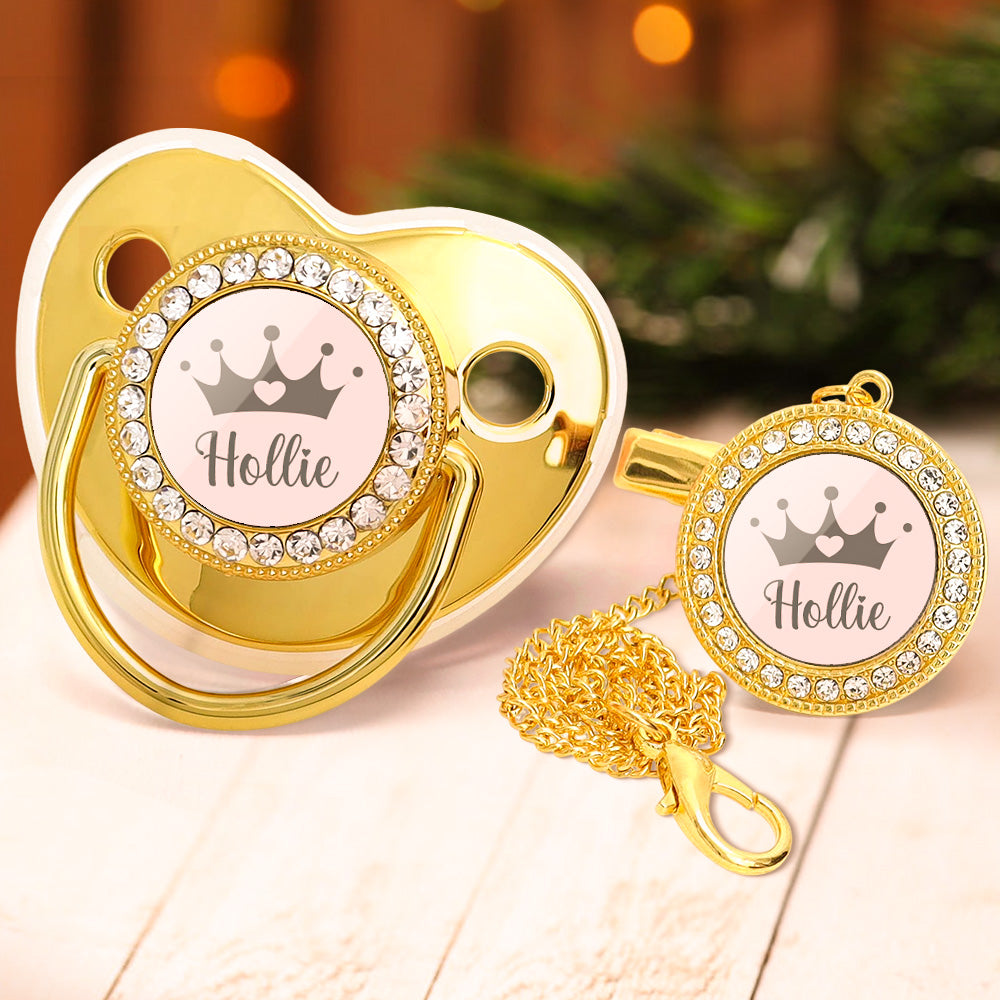 Personalized Baby Name Pacifier Handcrafted Elegance for Your Little Darling