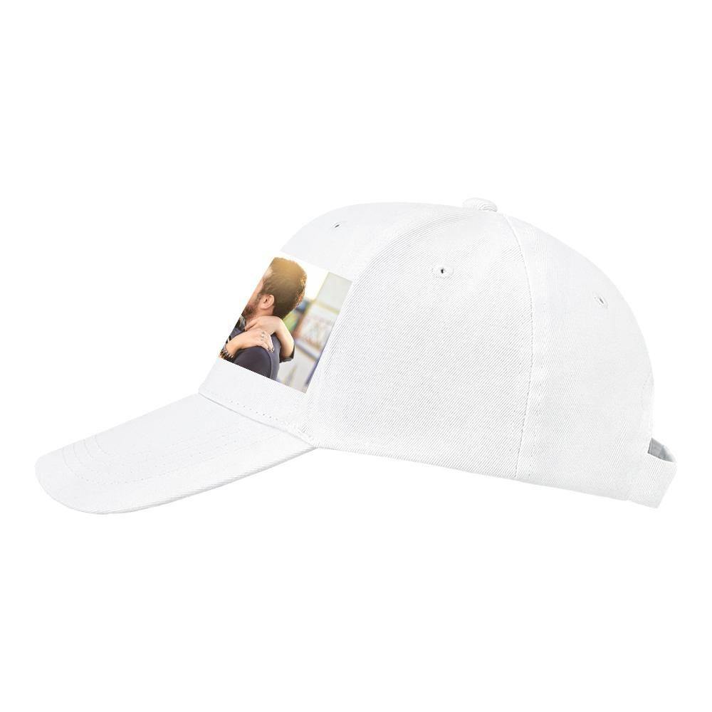 Custom Photo Baseball Cap White