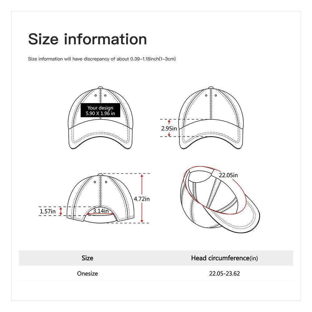 Custom Photo Baseball Cap White