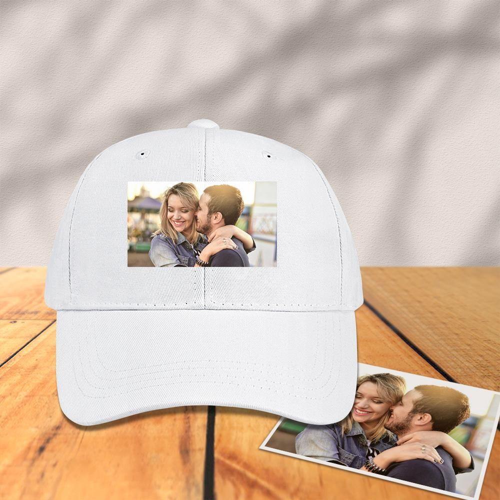 Custom Photo Baseball Cap White