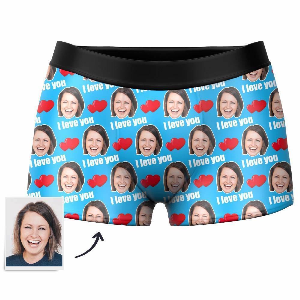 Custom  Photo Boxer,Heart-shaped Face Underwear - Men