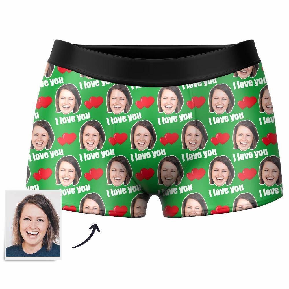 Custom  Photo Boxer,Heart-shaped Face Underwear - Men