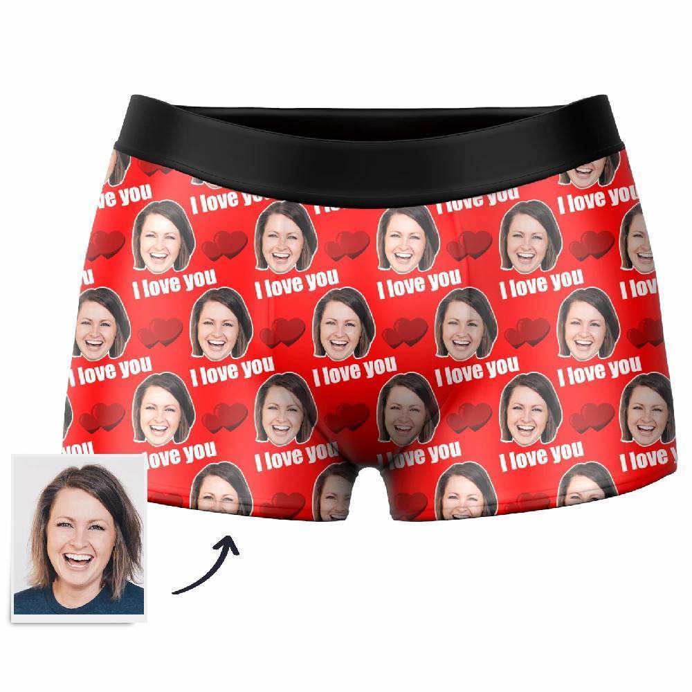 Custom  Photo Boxer,Heart-shaped Face Underwear - Men