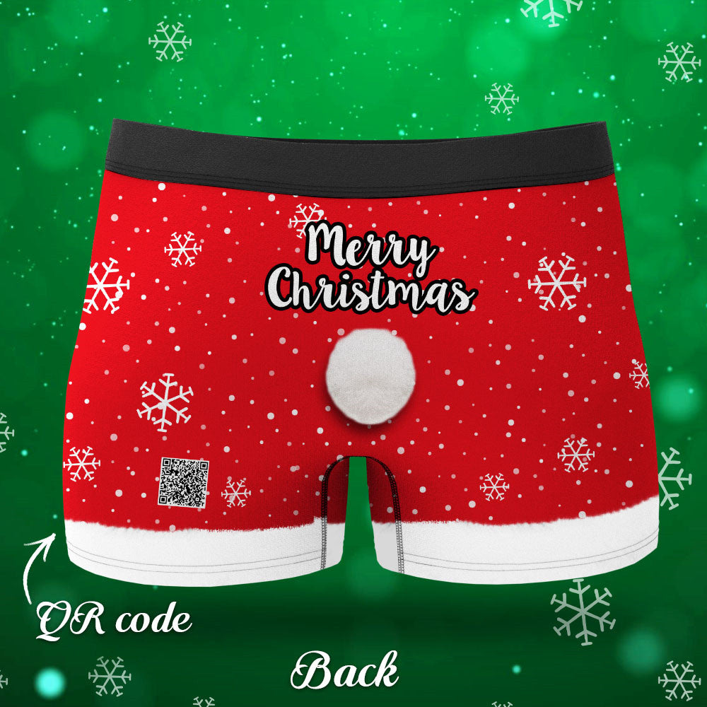 Custom Face Men's Christmas Underwear Face On Body Boxers Christmas Gift AR View Gift