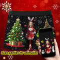 Custom Photo Boxer Santa Bunny Girl Face Underwear Couple Gifts Christmas Gift AR View