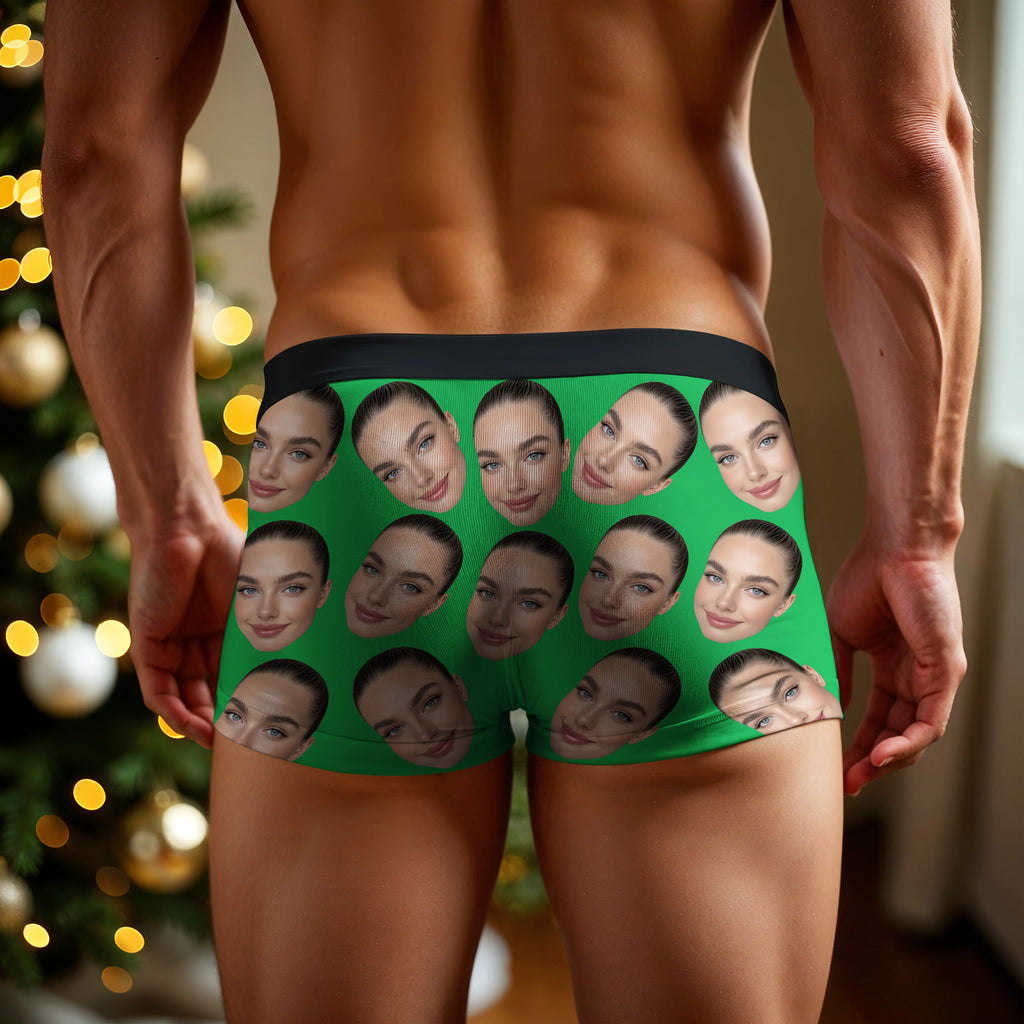 Custom Big Face Boxer Personalized Boxer Briefs Gift for Boyfriend Valentine's Gift