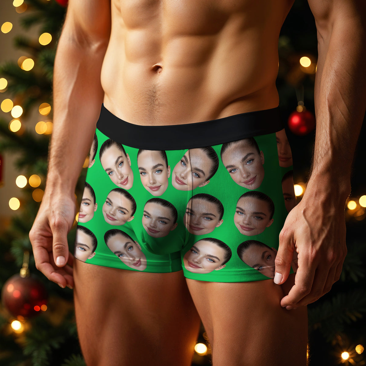 Custom Big Face Boxer Personalized Boxer Briefs Gift for Boyfriend Valentine's Gift