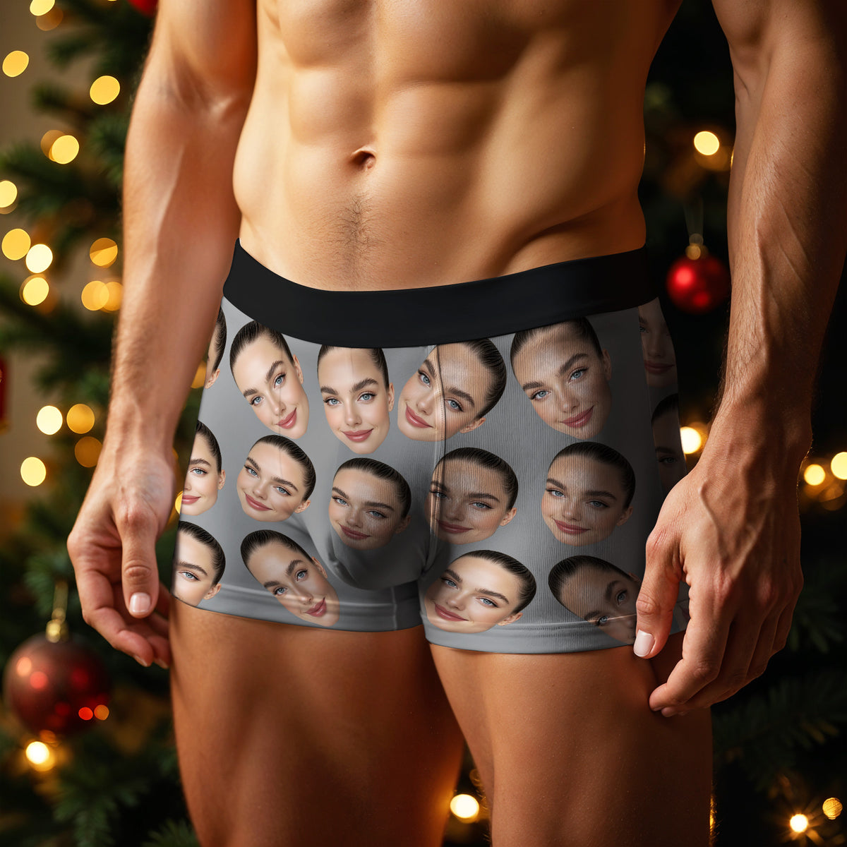 Custom Big Face Boxer Personalized Boxer Briefs Gift for Boyfriend Valentine's Gift