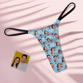 Custom Face Love Women's Tanga Thong Lip Print Valentine's Day Gift