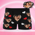 Custom Boxer Men's Shorts Avatar And Heart Shaped Gift For Couples
