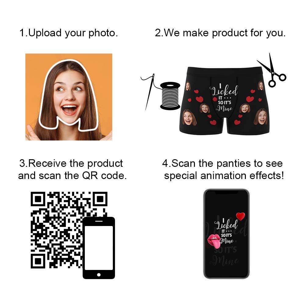 Custom Photo Boxer, Funny Face Boxer It's Mine AR View