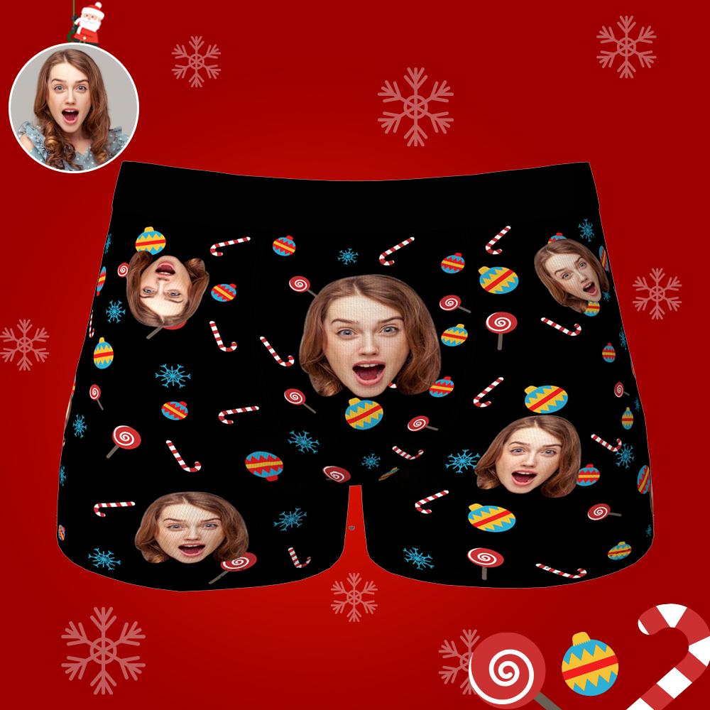 Custom Face Christmas Boxer, Cute Christmas Boxer, Best Christmas Gift For Boyfriend