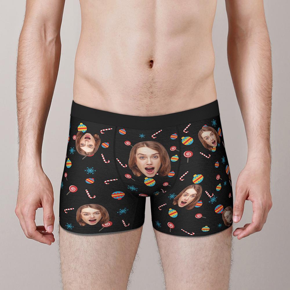 Custom Face Christmas Boxer, Cute Christmas Boxer, Best Christmas Gift For Boyfriend