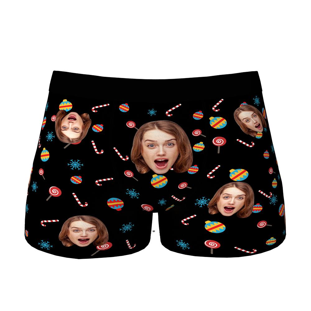 Custom Face Christmas Boxer, Cute Christmas Boxer, Best Christmas Gift For Boyfriend
