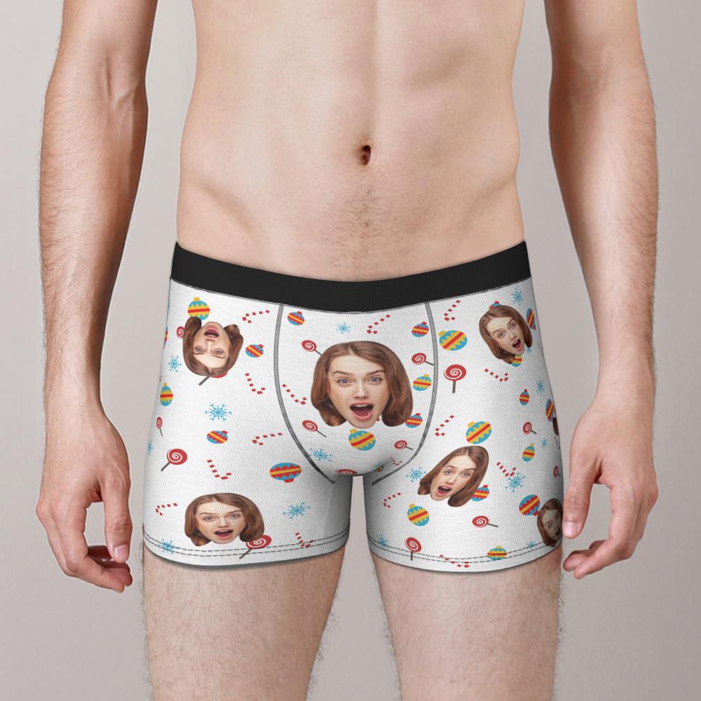 Custom Face Christmas Boxer, Cute Christmas Boxer, Best Christmas Gift For Boyfriend