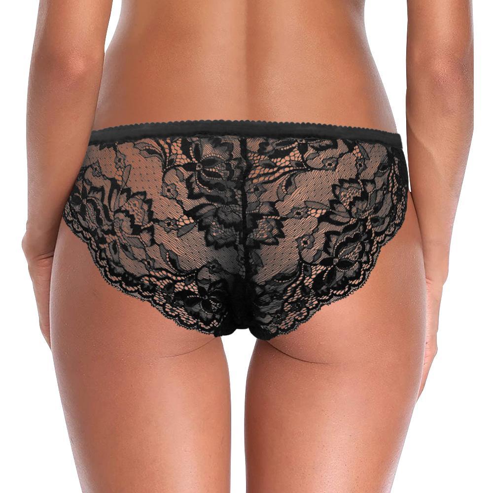 Custom Face Lace Panty Christmas Hat Women Sexy Panties With Boyfriend Face