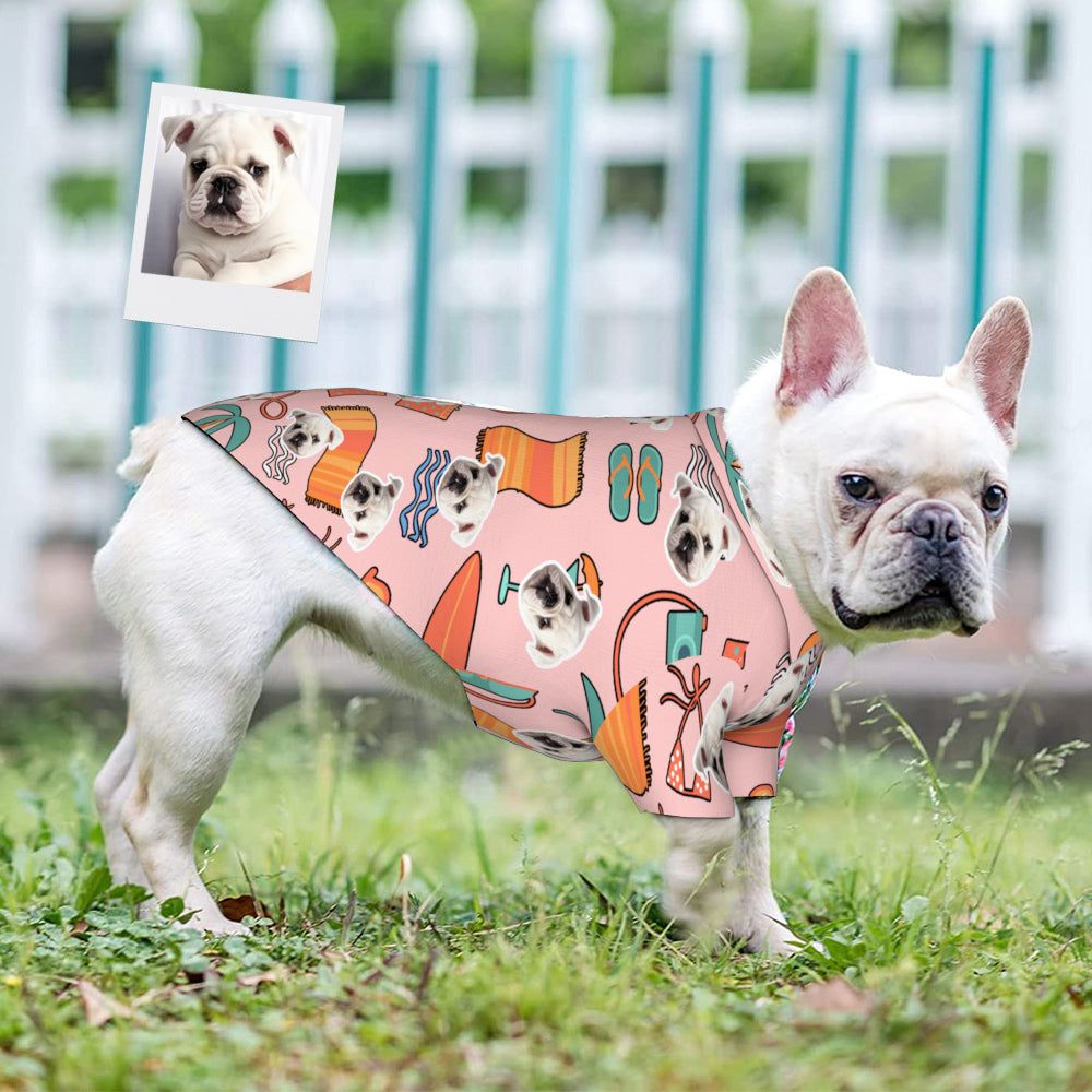 Custom Dog Face Hawaiian Shirt Set for Pet Lovers Go Beach Party