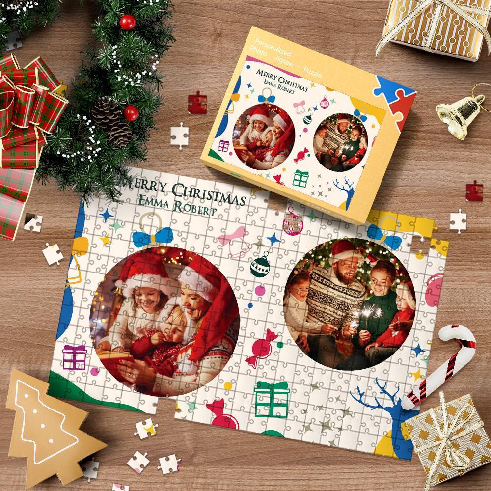 Custom Christmas Collage Photo Jigsaw Puzzle Best Gift for Christmas