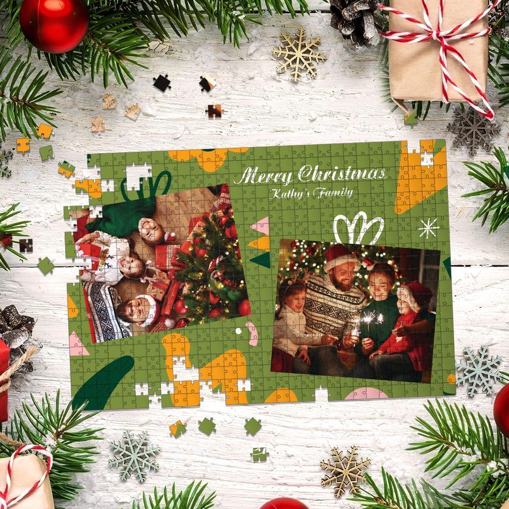 Custom Christmas Collage Photo Jigsaw Puzzle Best Gift for Christmas