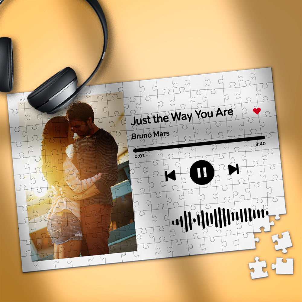 Scannable Music Code Puzzle Photo Engraved Puzzle Unique Gift