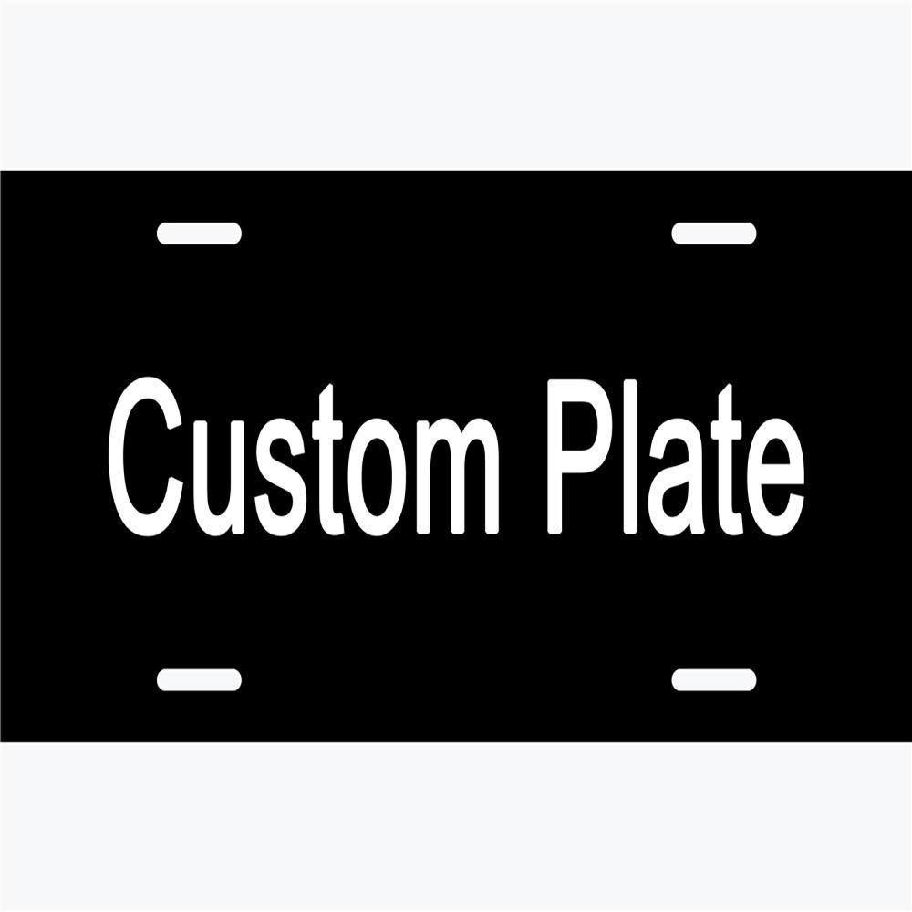 Custom Your Own Text Licence Plate Black