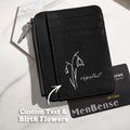 Personalized Birth Flower Leather Wallet with Name 8 Card Slots Wallet Birthday Gift for Her