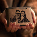 Custom Photo Engraved Wallet Two Pictures Creative Couple Theme Gifts