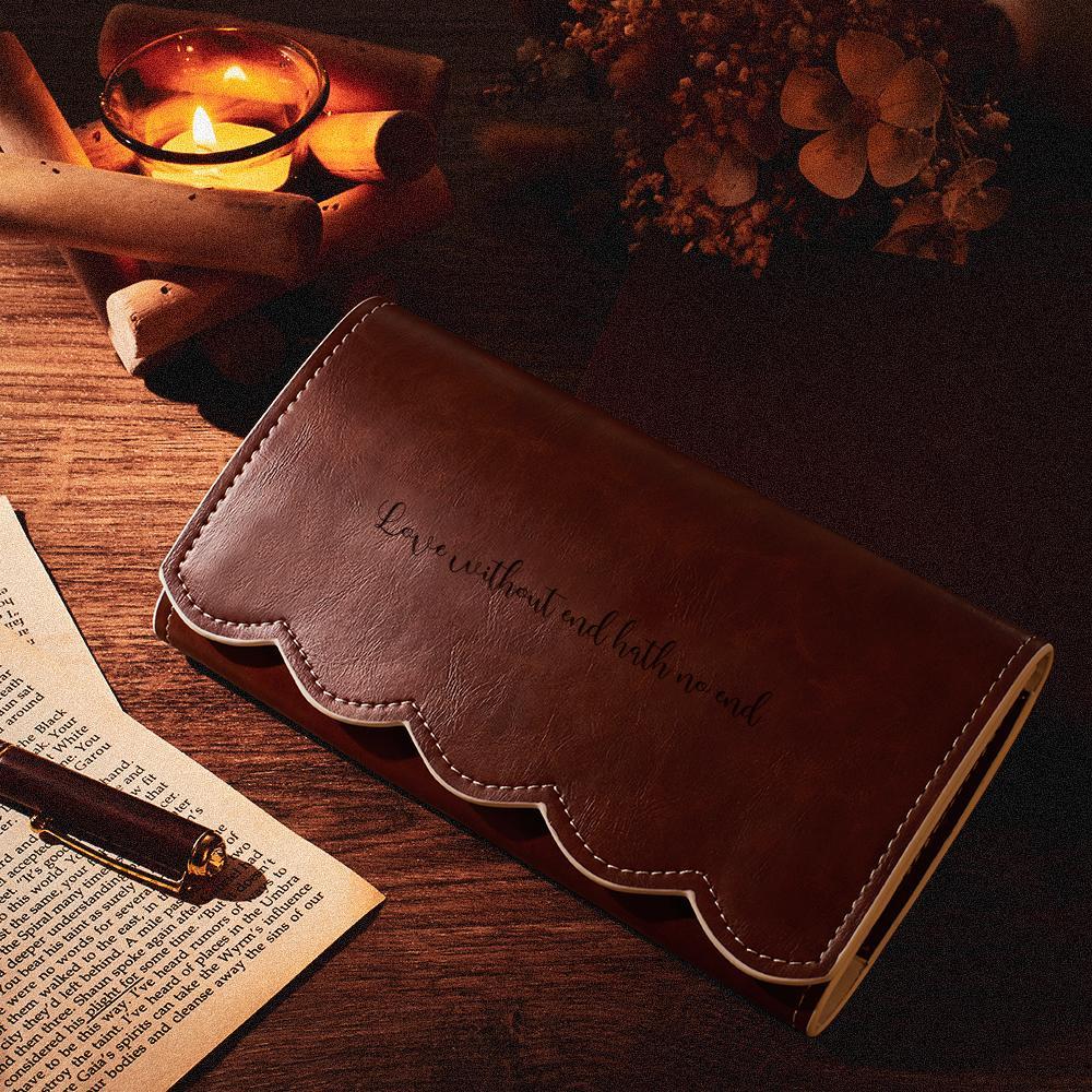 Custom Engraved Wallet Long Texture Design Creative Gift