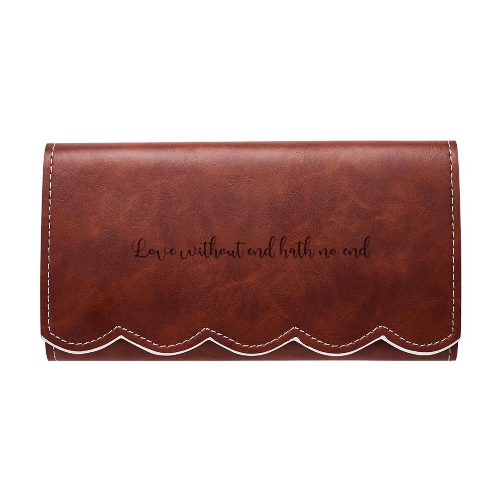 Custom Engraved Wallet Long Texture Design Creative Gift