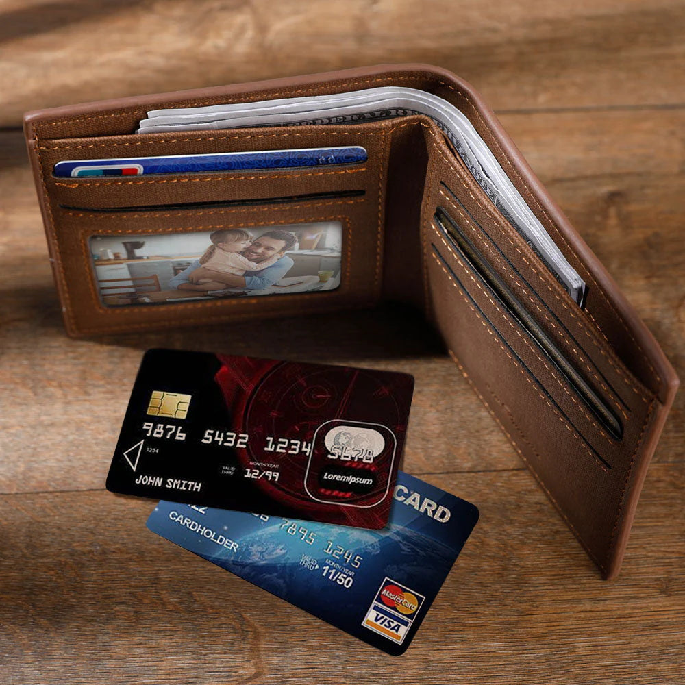 Father's Day Gifts Custom Wallet Personalized Fists Wallet Men's Bifold Wallet for Dad