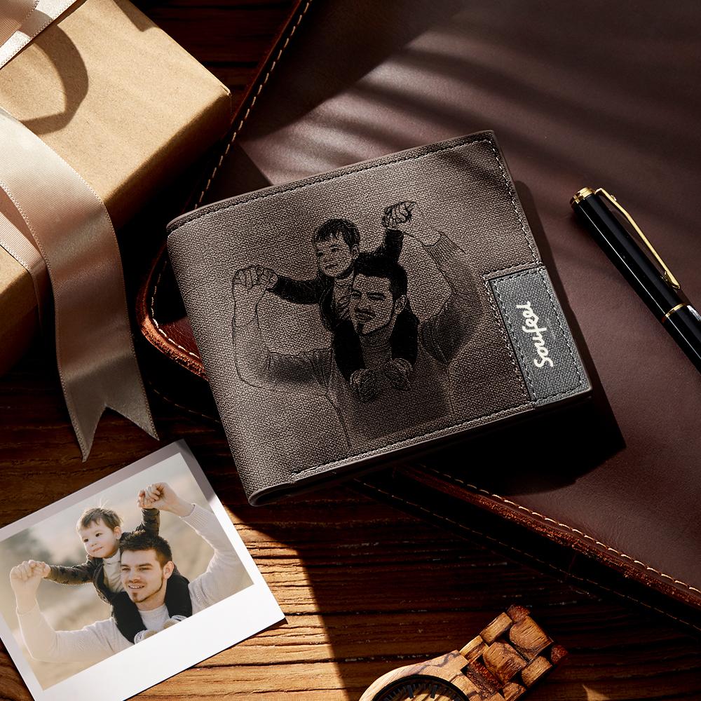 Mens Wallet Personalized Wallet With Engraved Words Perfect Gift for Men