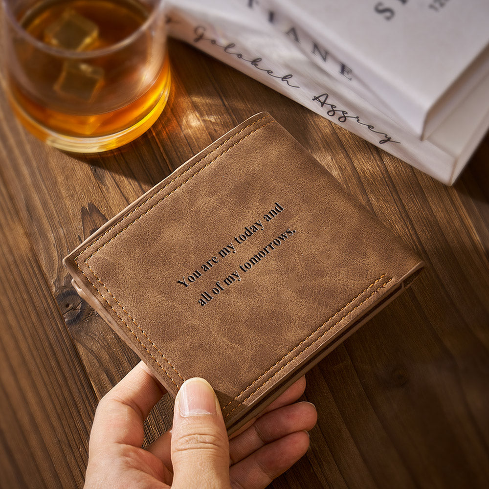 Custom Engraved Photo Wallet Men's Commemorate Gifts