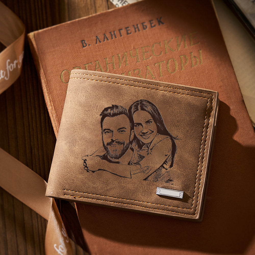 Custom Engraved Photo Wallet Men's Commemorate Gifts