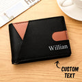 Custom Engraved Wallet Simple Leather Money Clip Men's Gifts