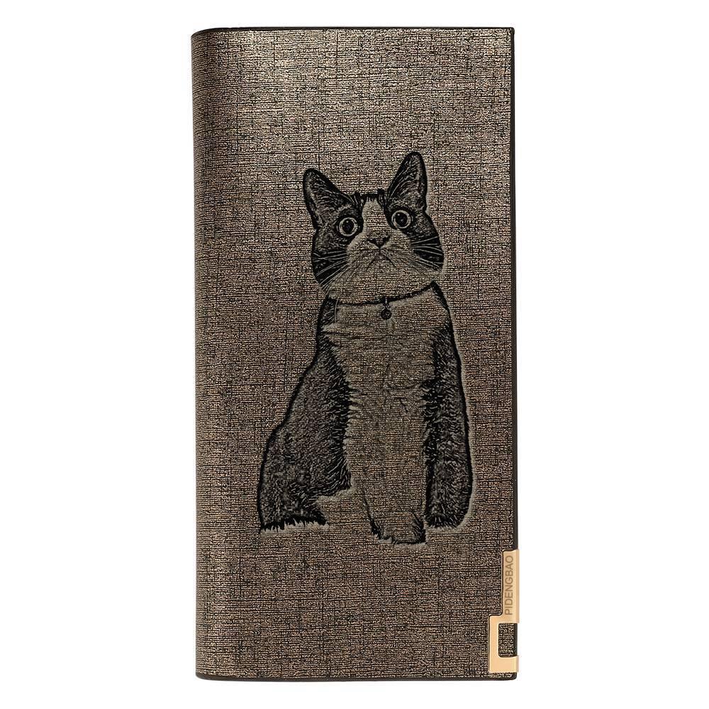 Personalized Leather Photo Engraved Wallet Champagne