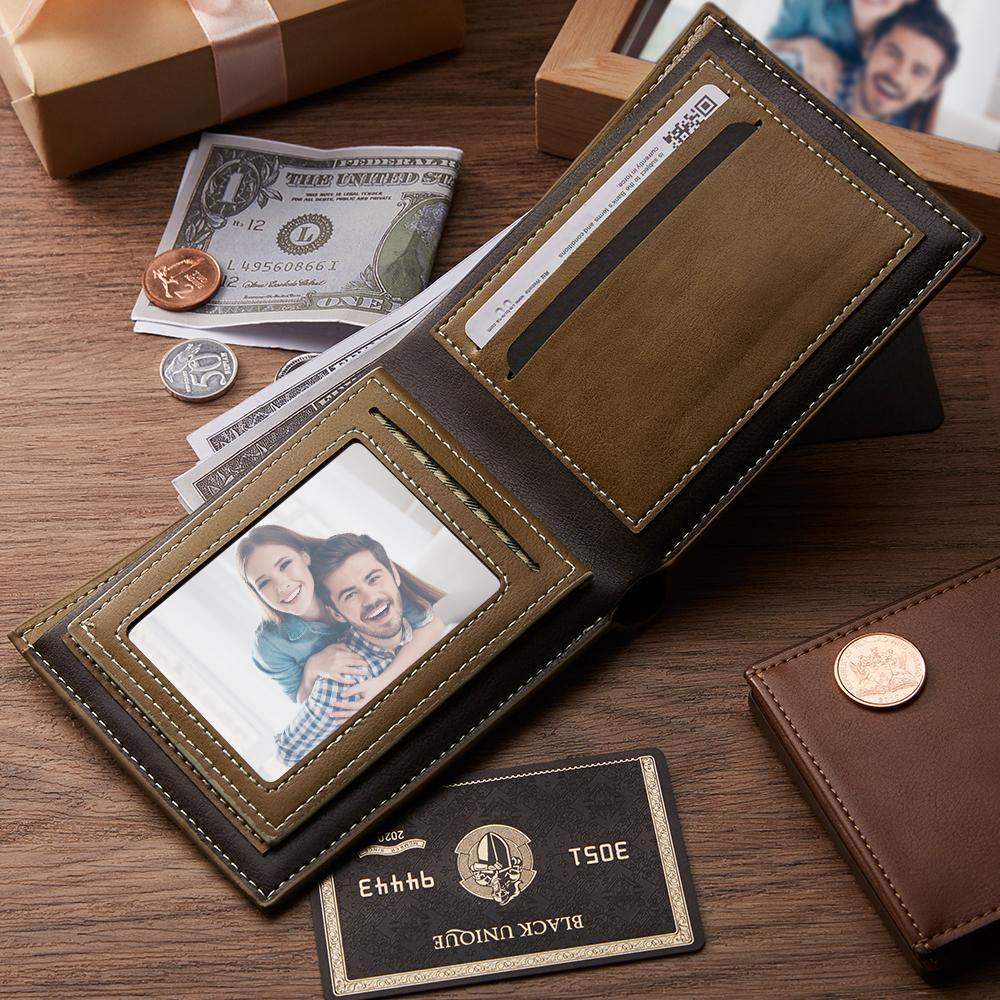 Custom Photo Engraved Wallet Antimagnetic Unique Gift