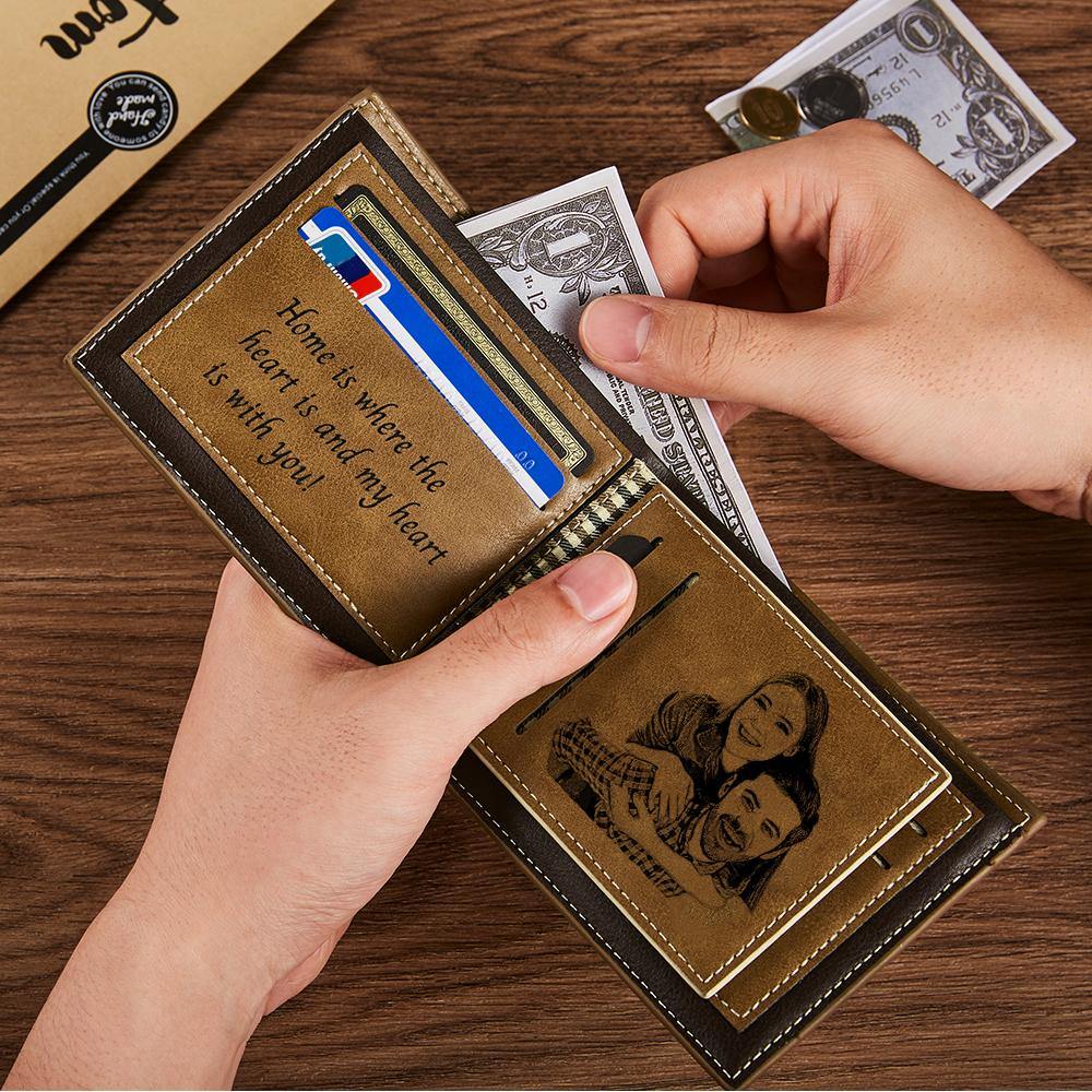Custom Photo Engraved Wallet Antimagnetic Unique Gift