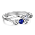 Personalised Birthstone Ring Silver