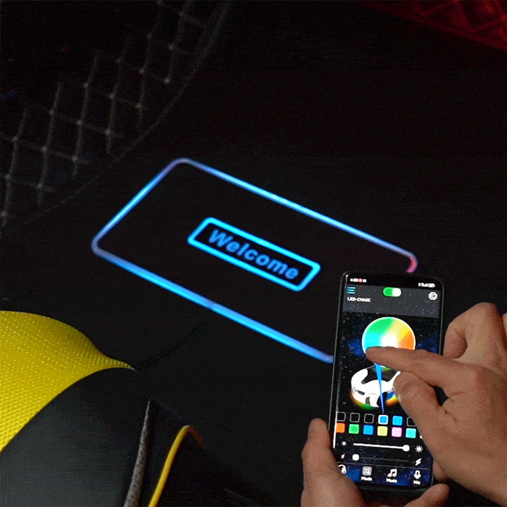 Customized Car Led Colorful Floor Mats Interior Atmosphere Lights Foot Bottom Atmosphere Lights