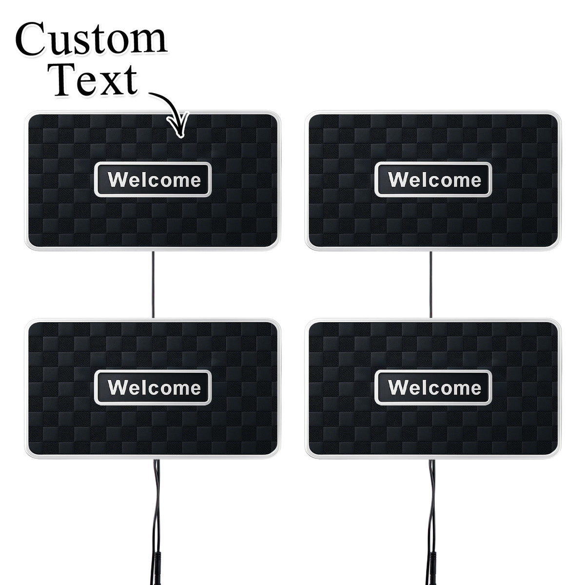 Customized Car Led Colorful Floor Mats Interior Atmosphere Lights Foot Bottom Atmosphere Lights