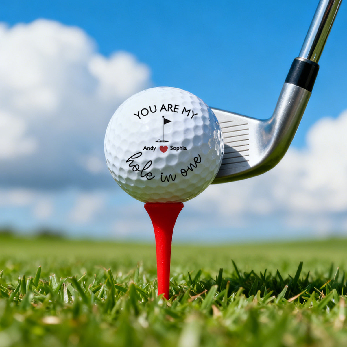 Custom Text Golf Ball You Are My Hole In One Gift For Golf Lover