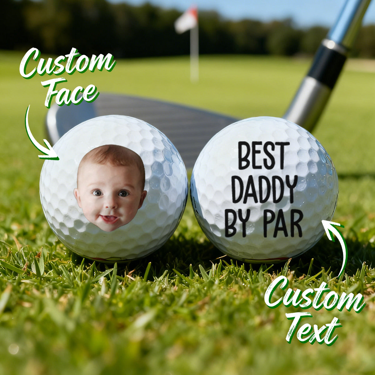 Custom Photo Best Daddy By Par Gift For Dad, Father, Grandpa, Golfer, Golf Lover