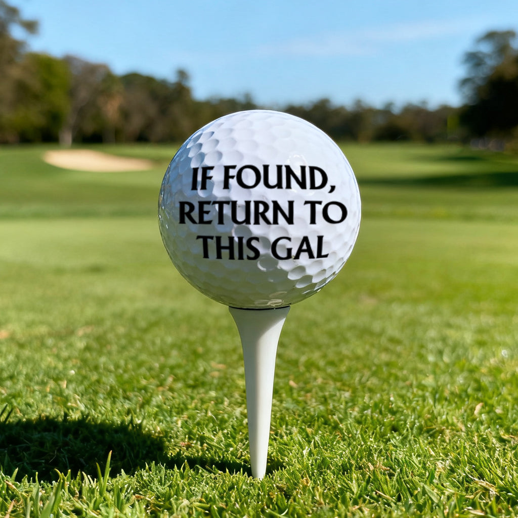 Custom Photo Golf Ball If Found Return To This Guy - Gift For Dad, Father, Grandpa, Golfer, Golf Lover