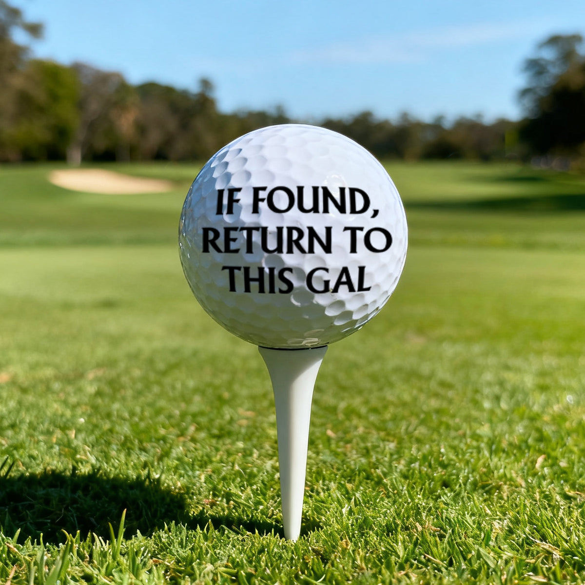 Custom Photo Golf Ball If Found Return To This Guy - Gift For Dad, Father, Grandpa, Golfer, Golf Lover