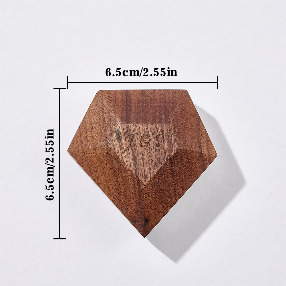 Personalized Wooden Rotating Ring Box Engagement Ring Box Wedding Gifts