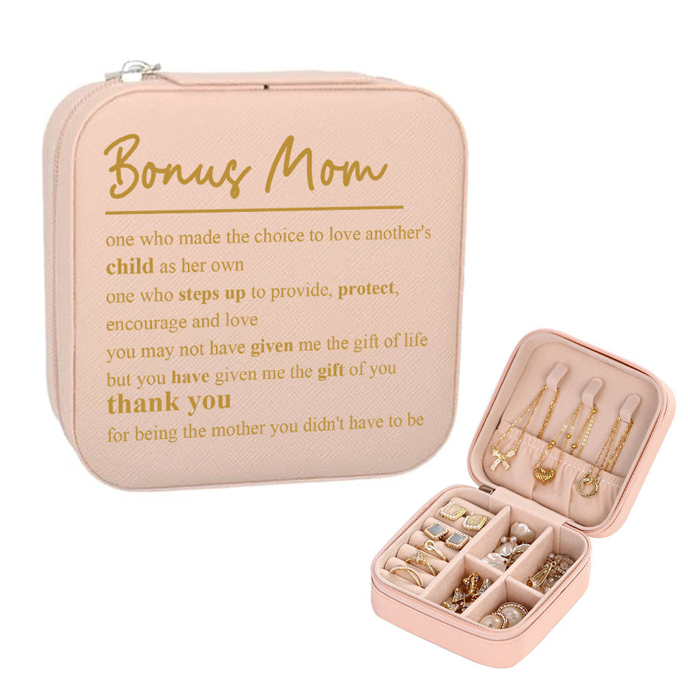 Personalized Jewelry Box Custom Jewelry Organizer Storage Gift for Bonus Mom