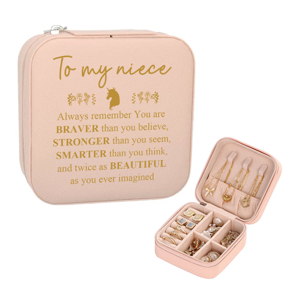 Personalized Jewelry Box Custom Jewelry Organizer Storage Gift for Niece