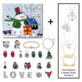 Christmas Name Necklace Gift Jewelry Advent Calendar Bracelets 24 Calendar Countdown Gift Box for Her