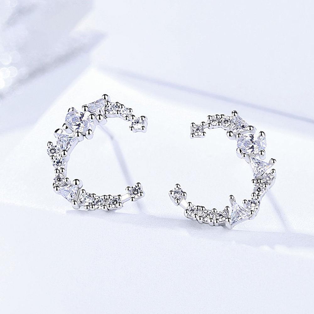 Shiny Crescent-shaped Earrings