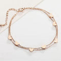 Double Heart Anklet